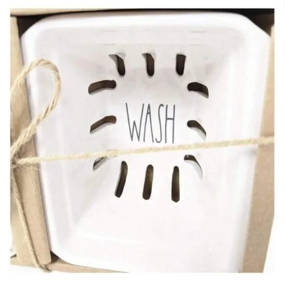 Rae Dunn RINSE + WASH Berry Colander Set Fruit Bowl Containers - Picture 3 of 3